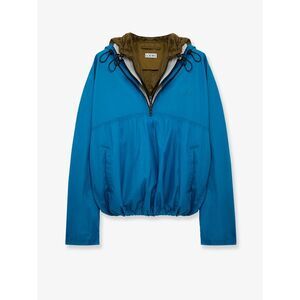 Loewe Men Anorak Technical Fabric Windbreaker With Embroidered Anagram Logo